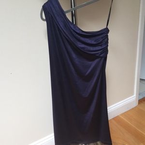 Andrew Marc Purple One Shoulder Dress